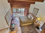 Queen bedroom with private deck gets beautiful light and fresh air in the treetops is just a step away from the bed